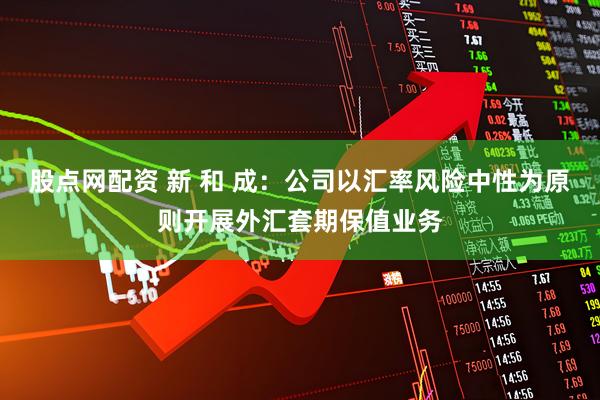 股点网配资 新 和 成：公司以汇率风险中性为原则开展外汇套期保值业务